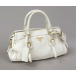 Prada, Cream White Vintage Deerskin Shoulder Bag, extremely soft, cream-colored, grained deerskin,