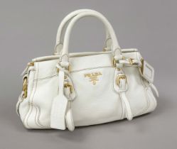 Prada, Cream White Vintage Deerskin Shoulder Bag, extremely soft, cream-colored, grained deerskin,