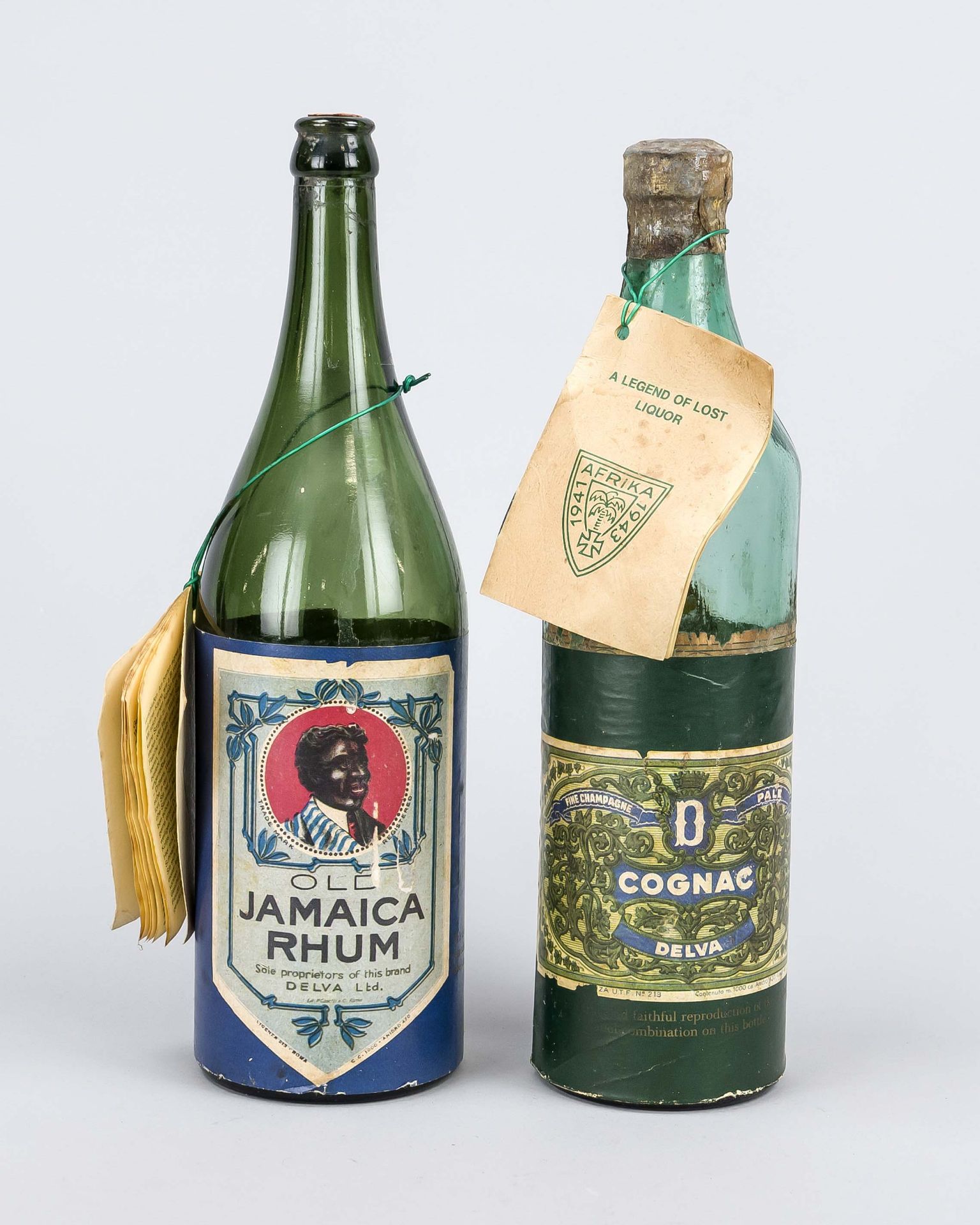 2 bottles of ''Rommel-Schnaps'', A Legend of Lost Liqor, Africa 1941-1943, licensed bottling from