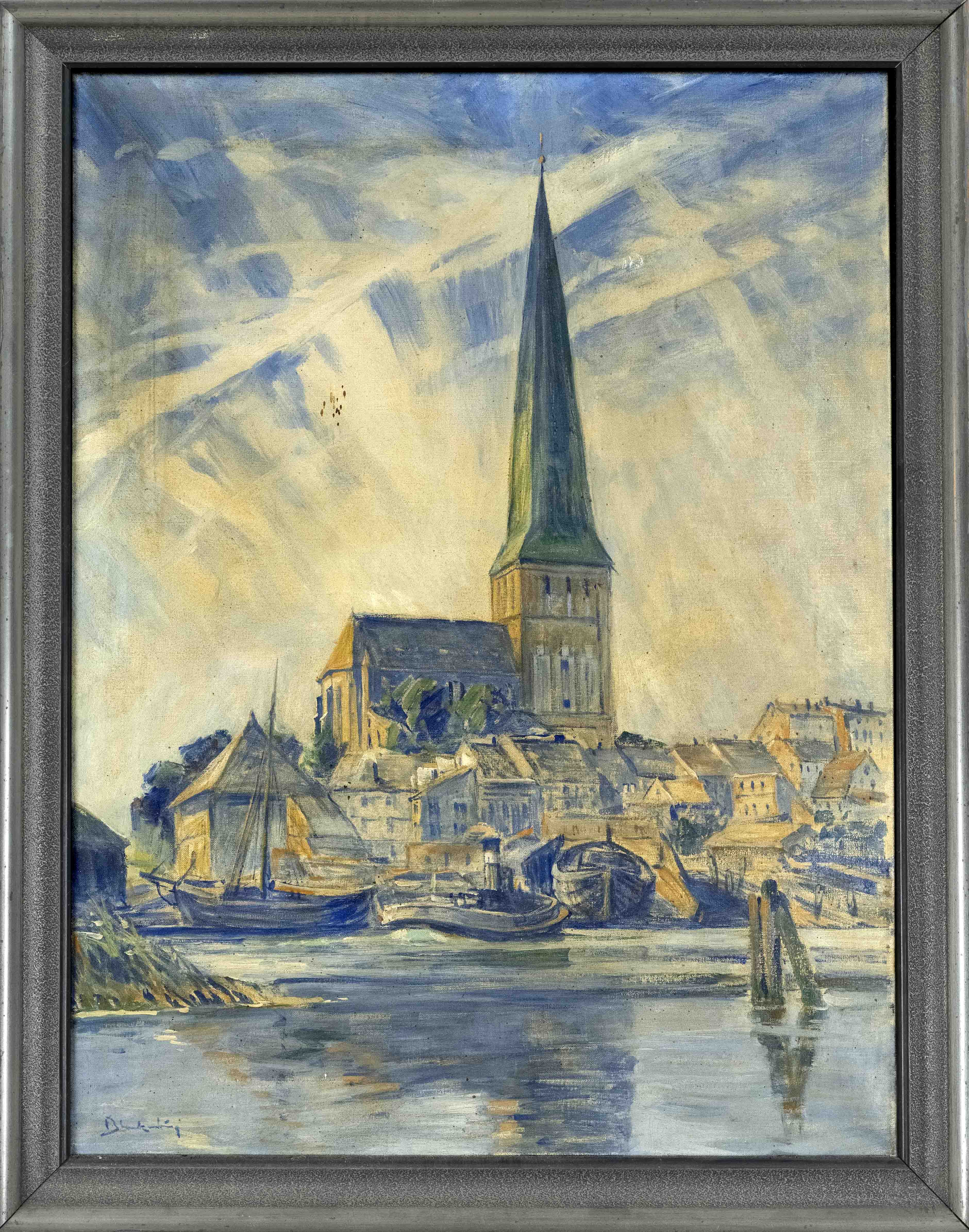 Richard Blankenburg (1891-1955), landscape painter from Frankfurt/Oder who worked in Rostock. View