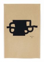 Eduardo Chillida (1924-2002), Antzo II Proporción, 1958, screenprint on brown paper, print signature