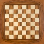 Large chessboard, probably Germany 20th century, fine veneer work of mahogany? and birch wood.