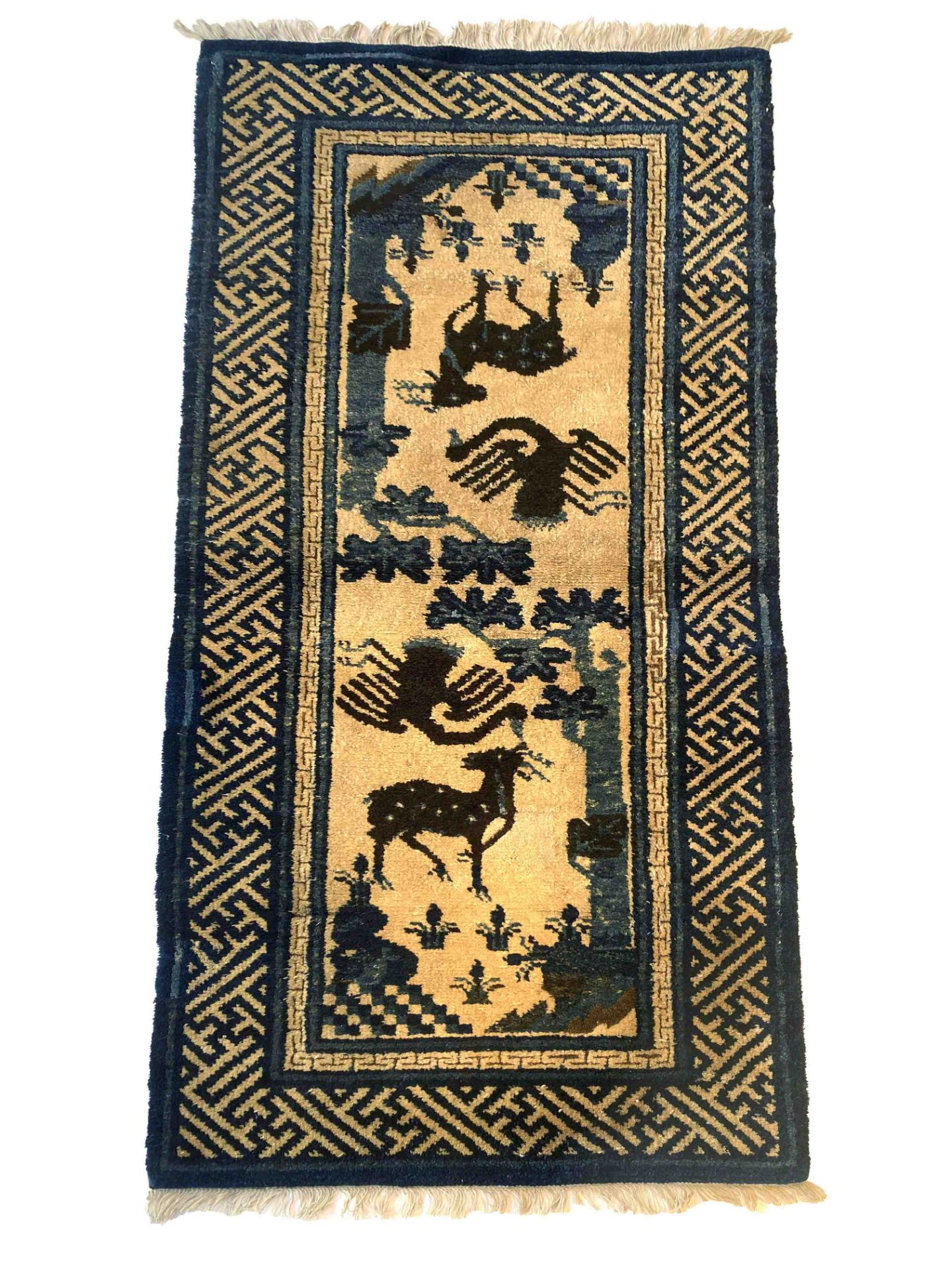Carpet, China, good condition with minor wear, 133 x 62 cm - The carpet can only be viewed and