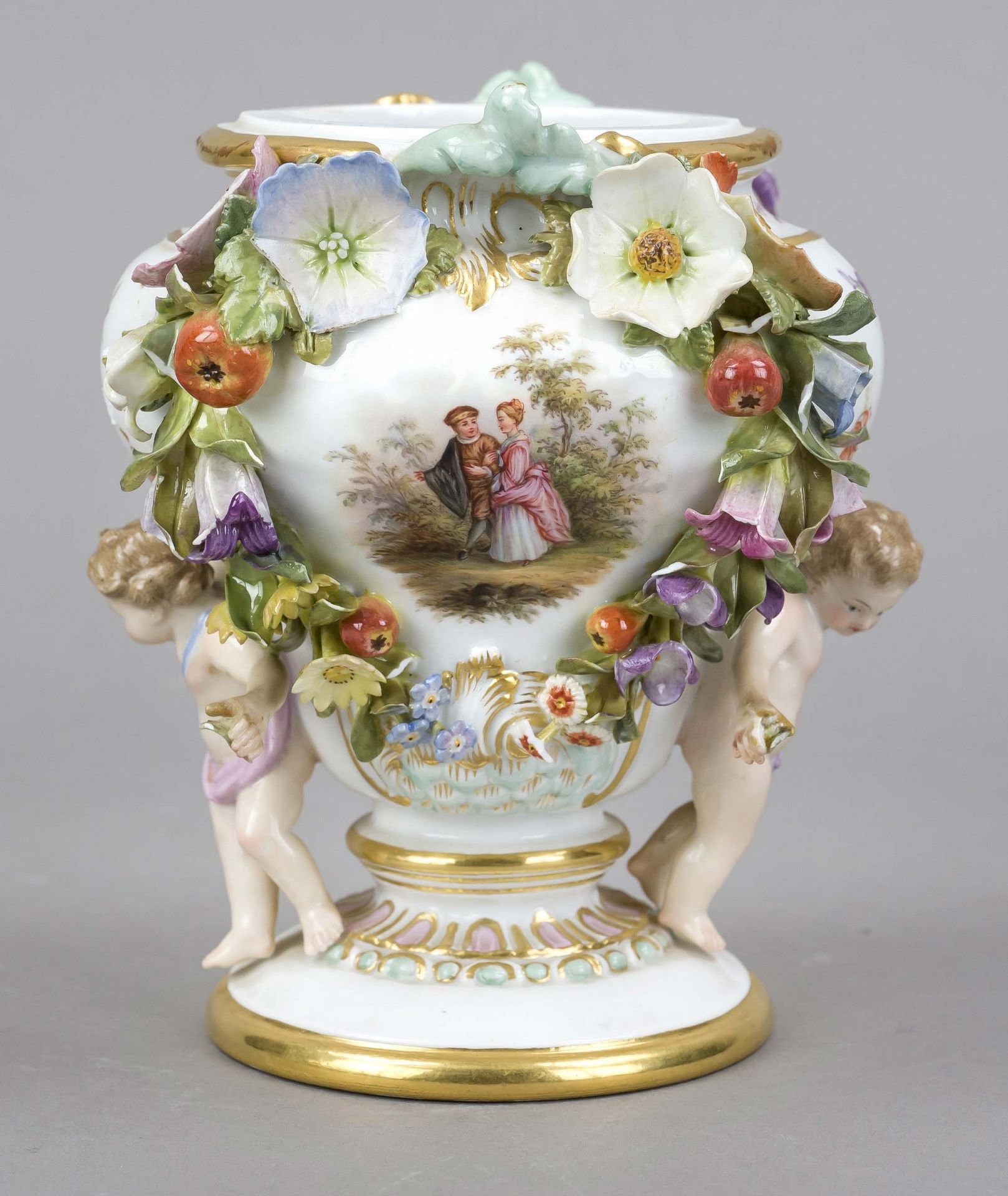 Kleine Potpourri Vase mit Amore