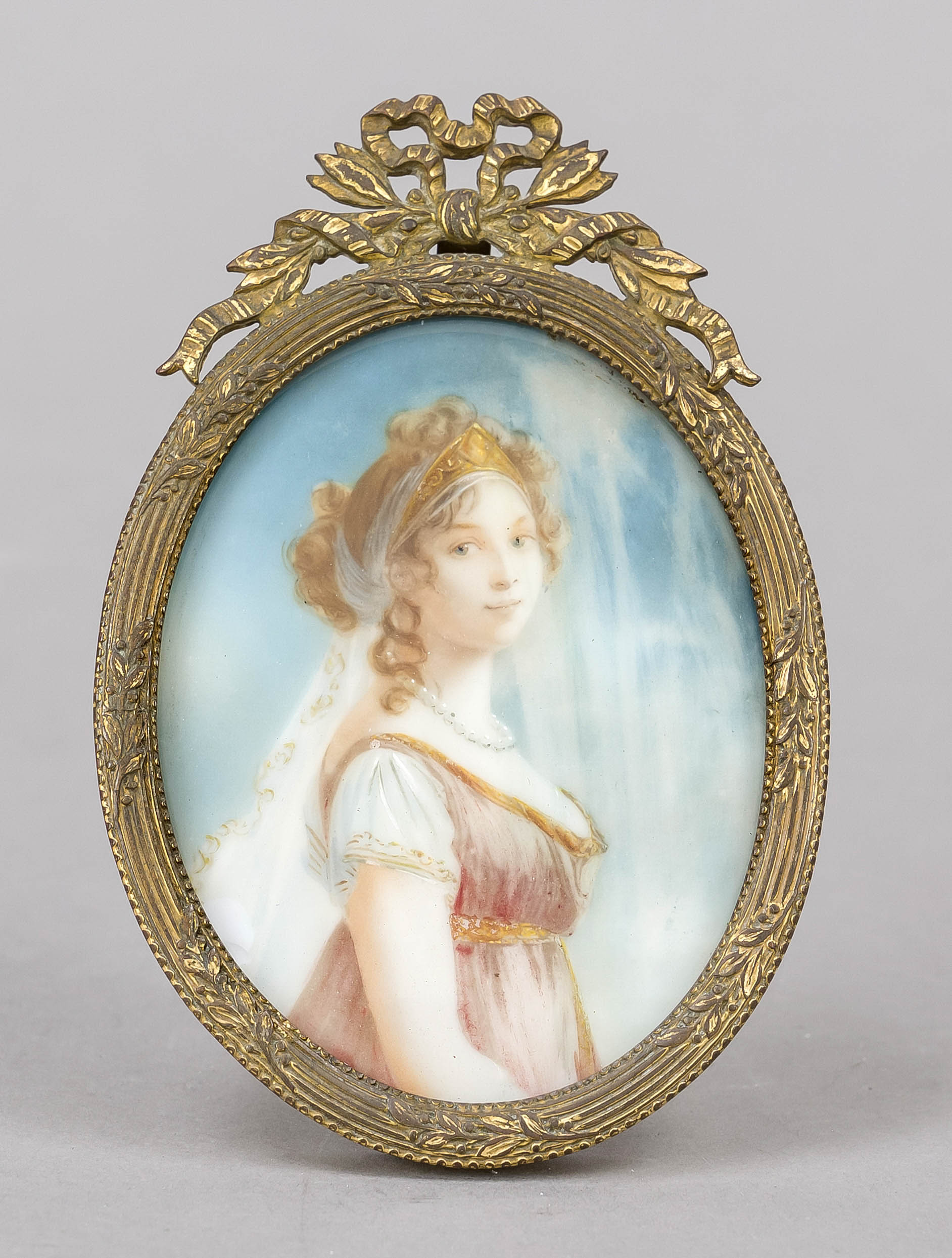Miniature, 19th century, polychrome tempera painting (probably executed over a printed template)