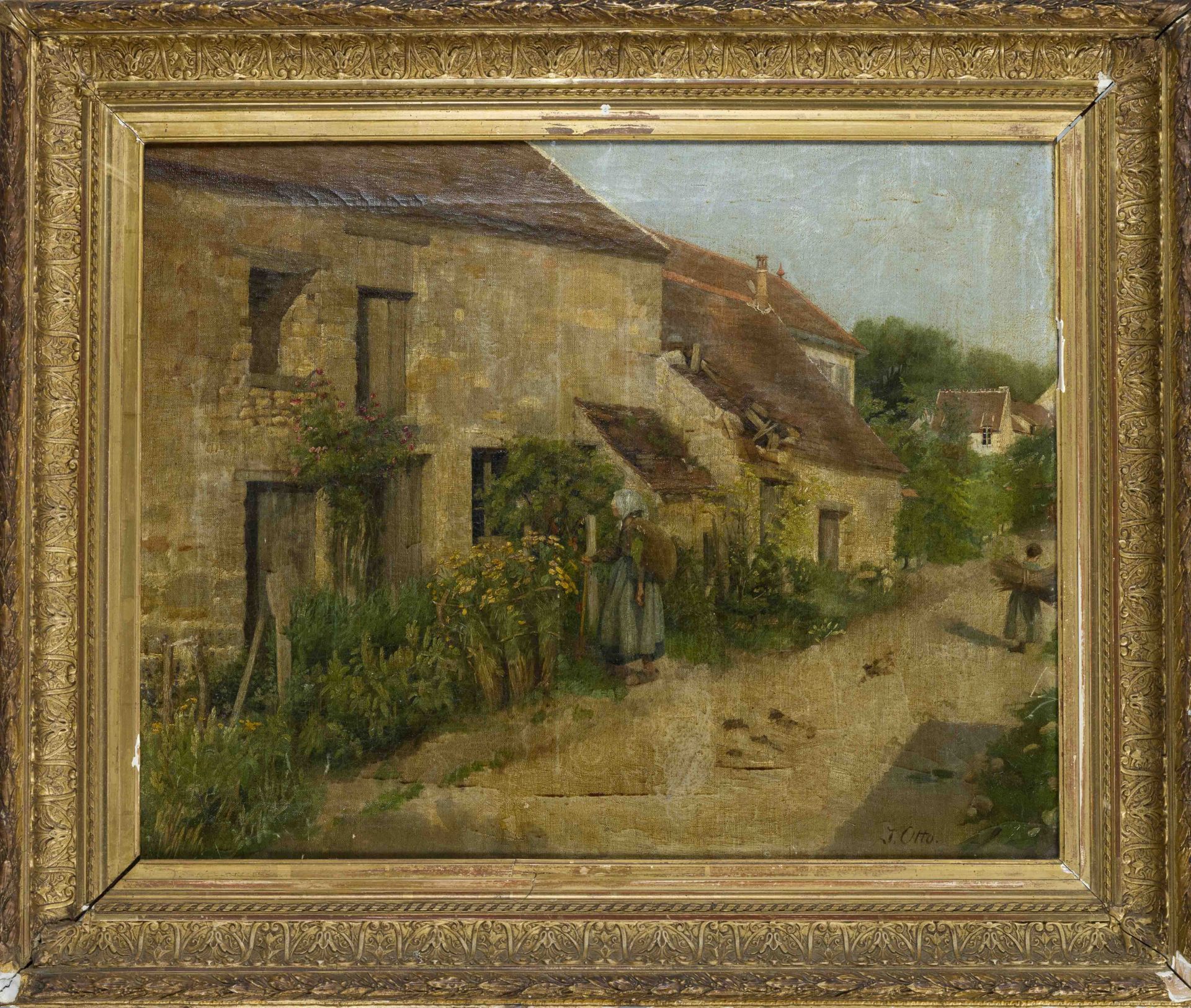 Johanna Otto (1839-1914), attrib., painter from Giessen, who studied in Munich and Paris. Village