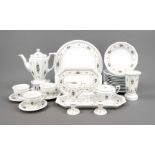 Coffee service for 12 persons, 46-piece, Rosenthal, Classic Rose, 20th century, Model Maria bunt,