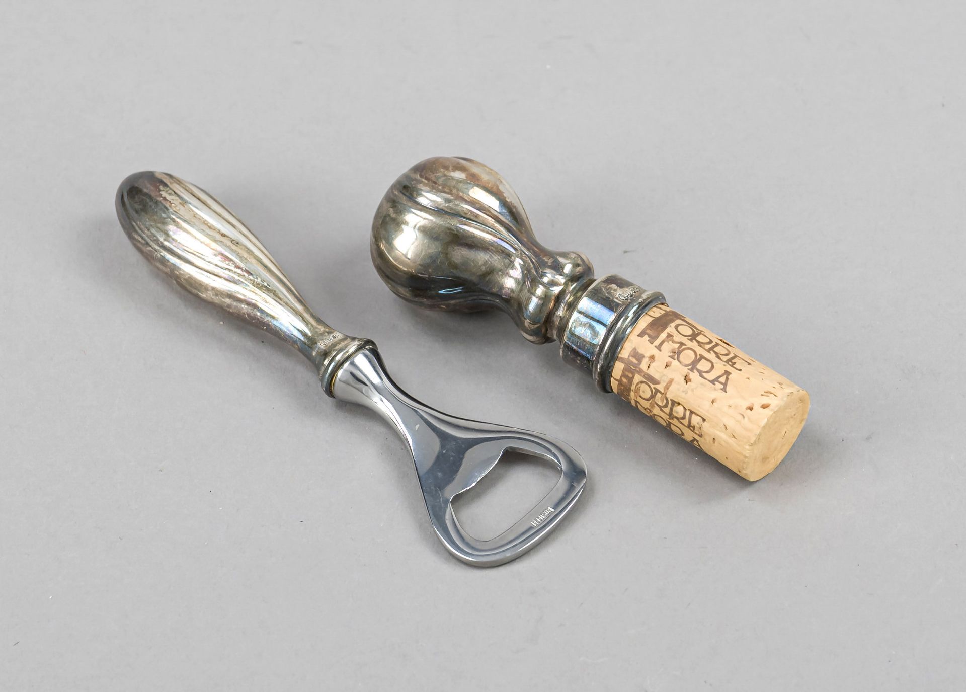 Cork holder and bottle opener, German, 20th century, maker's mark Jakob Grimminger, Schwäbisch