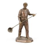 Anonymous sculptor mid-20th century, iron caster, red-brown patinated bronze, unsigned, h. 26 cm