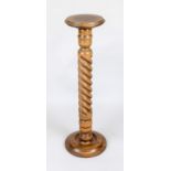 Flower column, 20th century, finely grained hardwood, turned shaft, round top plate, h. 88 cm