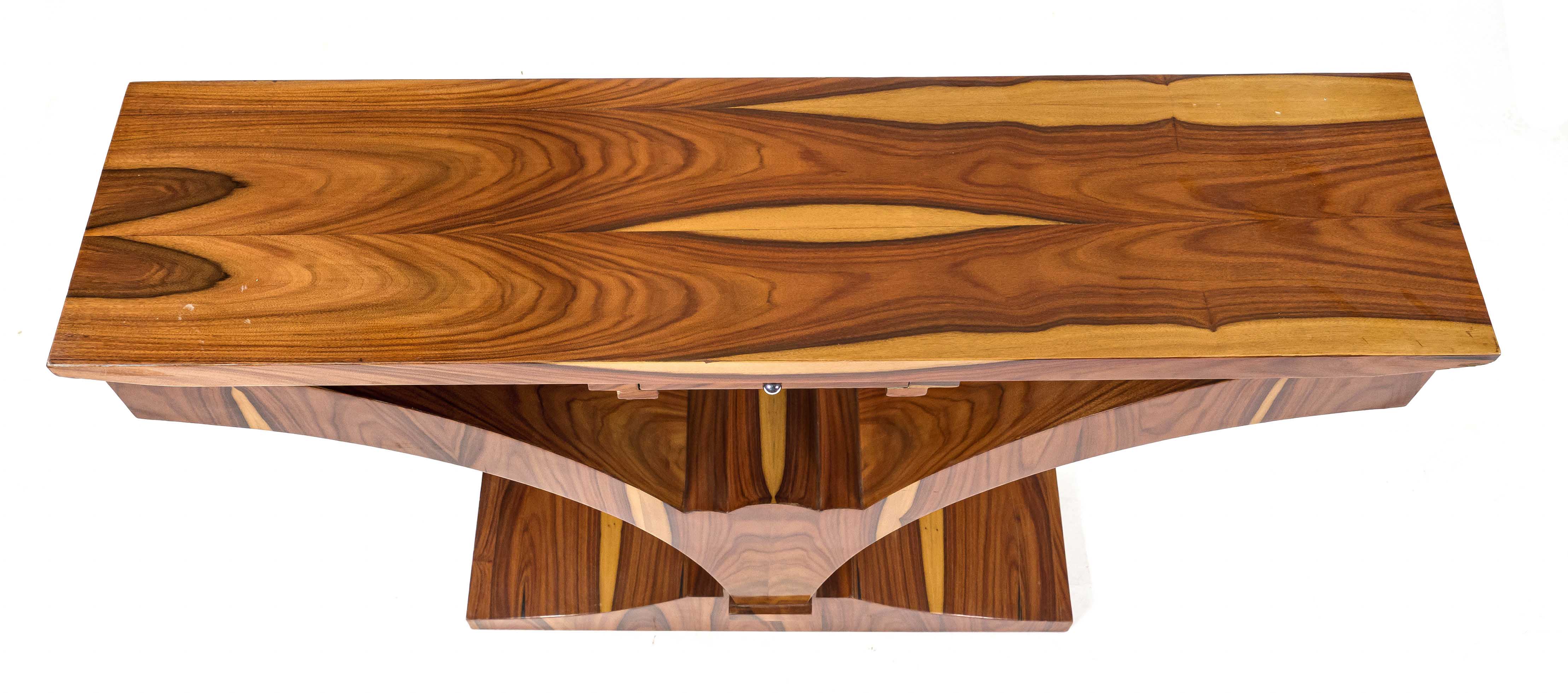 Console table in Art Deco style, late 20th century, walnut, one drawer, 87 x 120 x 30 cm - The - Image 2 of 3