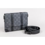 Louis Vuitton, Monogram Eclipse Canvas Trunk Messenger Bag, rubberized cotton fabric in classic logo