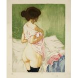 Manuel Robbe (1872-1936), frnz. Painter and graphic artist, two color aquatint etchings c. 1900, ''