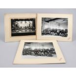 3 photos Industry China, early 20th century, 2 group photos of western and local employees of a