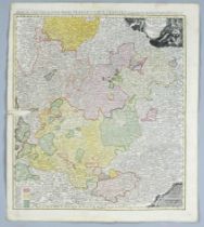 Historical map of the Franconian district, ''Circuli Franconiae'', ''Erster und gröster Theil des