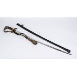 Lion's head sabre, circa 1900, hollow fullered blade, brass hilt, heavy, high quality workmanship,