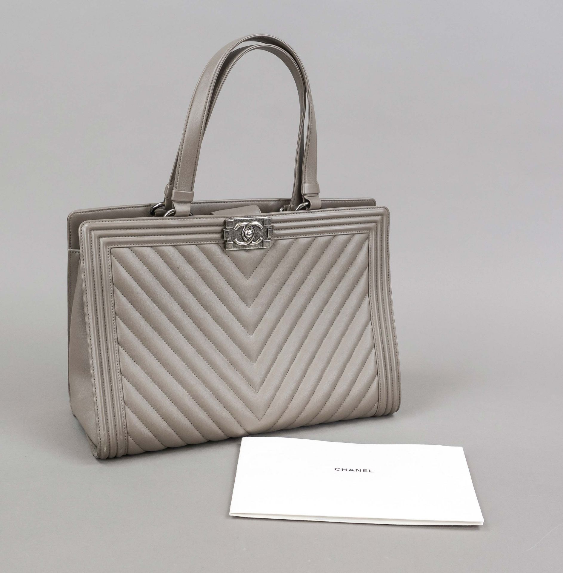 Chanel, Grey Classic Chevron La