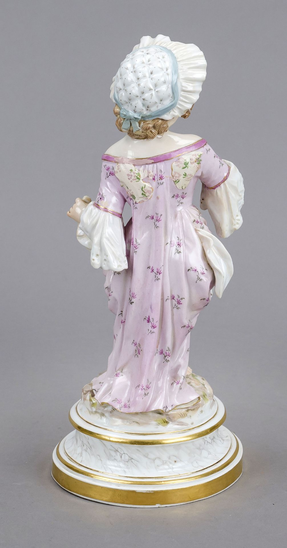 Cupid as coquette, Meissen, pommel mark 1850-1924, 1st choice, designed by Heinrich Schwabe 1877- - Image 2 of 2