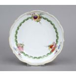 Round bowl, Meissen, Knauf period (1850-1924), 2nd choice, New cut-out shape, with polychrome