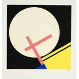 Walter Dexel (1890-1973), ''Helle Scheibe und rotes Kreuz'', 1969, color silkscreen on wove paper,