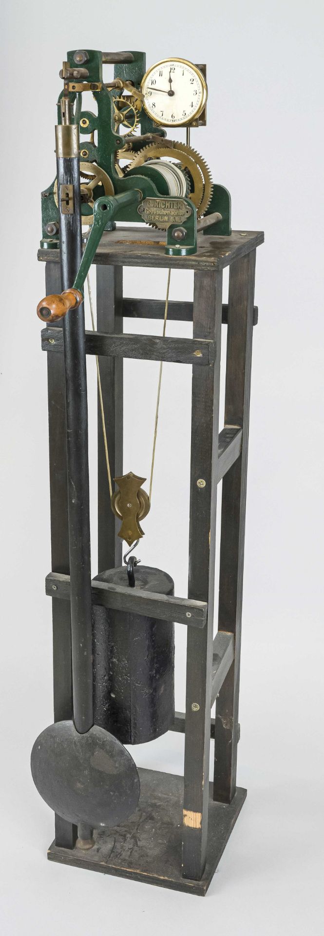 Tower clock marked ''G.Richter Grossuhrmacher Berlin S.W.'' 2nd half 19th century, with small - Image 2 of 2