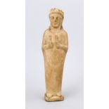 Figure, probably a replica after an antique model, Mediterranean region, sandstone. Standing woman