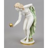 Ball player, Scheibe-Alsbach, Thuringia, 20th century, After the Meissen model by Walter Schott. A