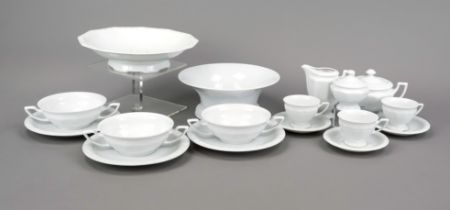 Dinner service and mocha service, 32-piece, Rosenthal, mark after 1957, Maria Weiss form, designed