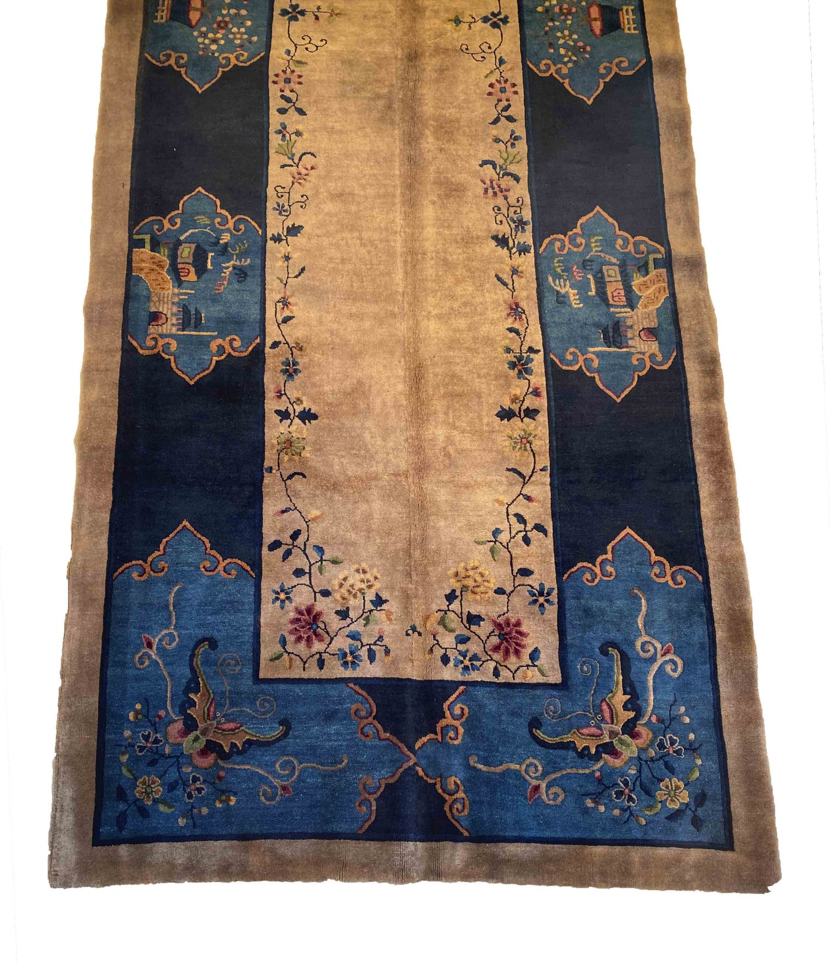 Carpet, China, Galerie, good condition with minor wear, 450 x 150 cm - The carpet can only be viewed