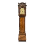 Floor clock, 19th century, marked ''Ja.Upjohn & Co. - London'', mahogany with maple thread inlays,