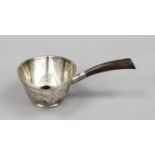 Fat and lean sauce boat, Mexico, 20th century, sterling silver 925/000, oval stand, smooth curved