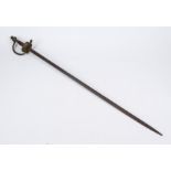 Infantry officer's sword IOD old type, Prussia late 19th century, iron blade with fullers on both