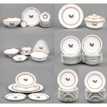 Large dinner service for 13-17 persons, 68-piece, Royal Copenhagen, Denmark, 1960s, from the