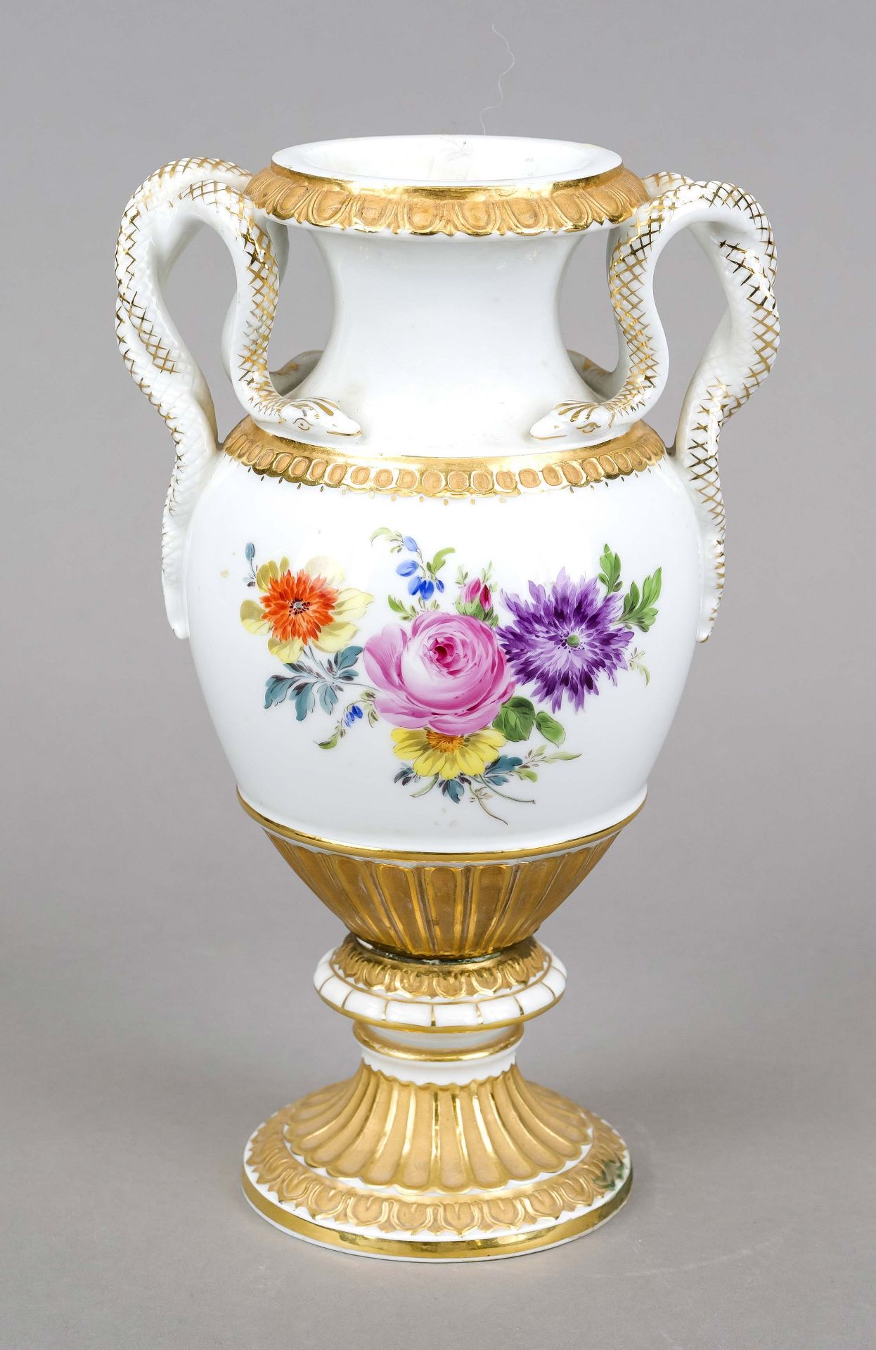 Schlangenhenkelvase, Meissen, M