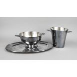 WMF set, Germany 20th century, stainless steel. Consisting of champagne cooler, cooling bowl for