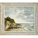 Anonymous painter of the 21st century, Breton coastal landscape in the style of the turn of the