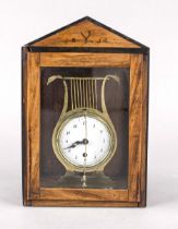 Zappler table clock, marked ''Jos. Engl in Stadtamhof'', polished brass, case repaired in the