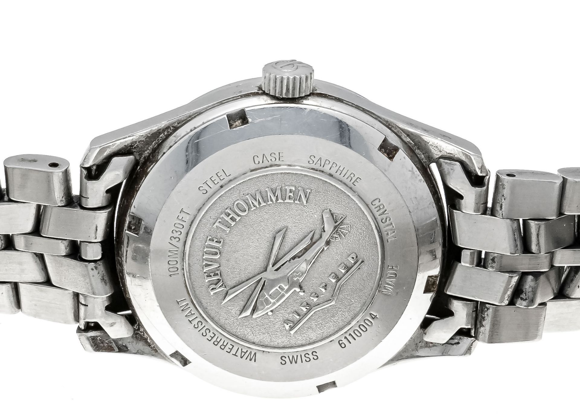 Revue Thommmen Airspeed men's automatic watch, steel bracelet, from 1995, ref. 16003.2, with ETA - Image 2 of 4