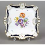 Tray, Meissen, 1970s mark, 2nd choice, after a design by Ernst August Leuteritz, c. 1850, of