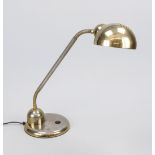 Design lamp Vrieland, Denmark 1970s, metal and plastic. Desk lamp with round base. Bulb socket