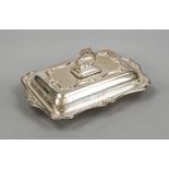 Rectangular warming bowl, England, 1907, maker's mark Roberts & Belk, Sheffield, sterling silver