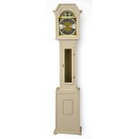 Grandfather clock in rococo style. Painted white. Pendulum and weight included. Slight signs of age.