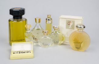 8 Nina Ricci perfume bottles, 20th century, probably all advertising displays, some with original