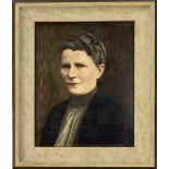 K. Swierzy, portrait painter 1st half 20th century, Portrait of a woman with pinned-up hair, oil