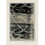 signed Conrad, artist of the Informel around 1970, group of four small monotypes on paper, each