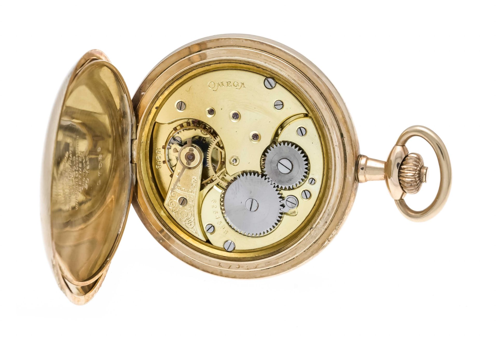 Omega gentleman's pocket watch, circa 1890, sprung cover case goldfilled from gold-filled and - Image 2 of 3