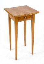 Side table in Biedermeier style, 19th century, mariage, cherry wood, frame with drawer, 76 x 39 x 39
