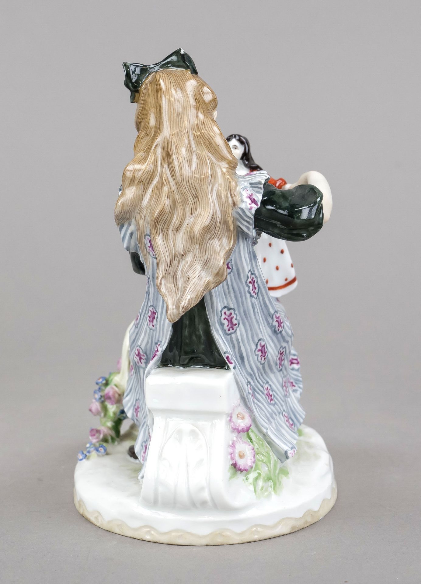 Girl with doll, Meissen, Knauff Schwerter mark 1850-1924, 1st choice, designed by Paul Helmig 1911/ - Image 2 of 4