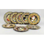 Eight Christmas plates, Rosenthal, Studio line, 1976- Angel with trumpet,1977-Adoration of the