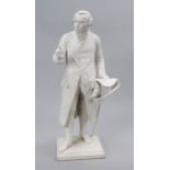 Plaster figure of the philosopher Immanuel Kant after Christian Rauch, 20th century, unsigned, h. 55